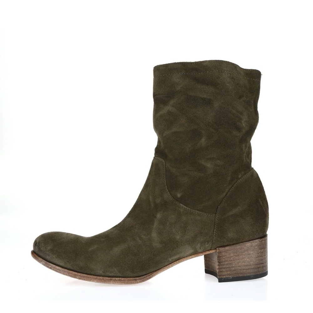 Alberto Fermani Bergamo Olive Suede Ankle Boots - 37.5